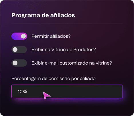 Regras distintas de comissão por canal